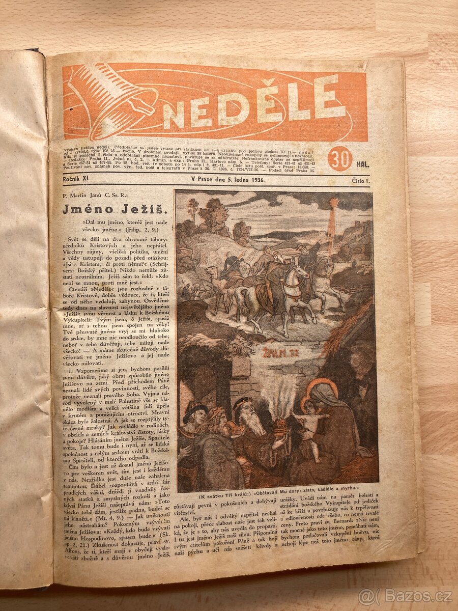 Kompletní ročník časopisu Neděle (1936) – ročník XI - 2