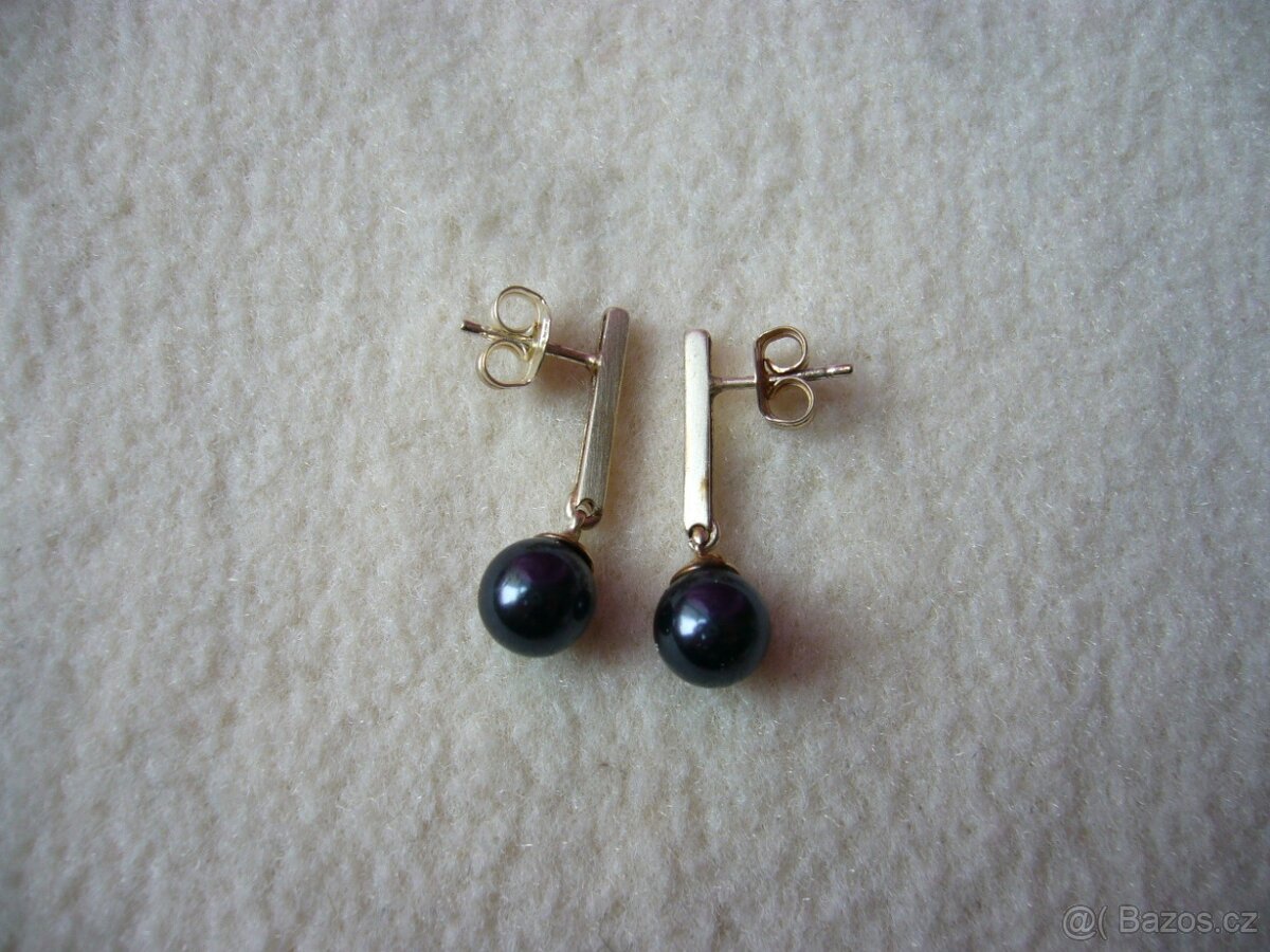 Strieborne nausnice s perlami - 2