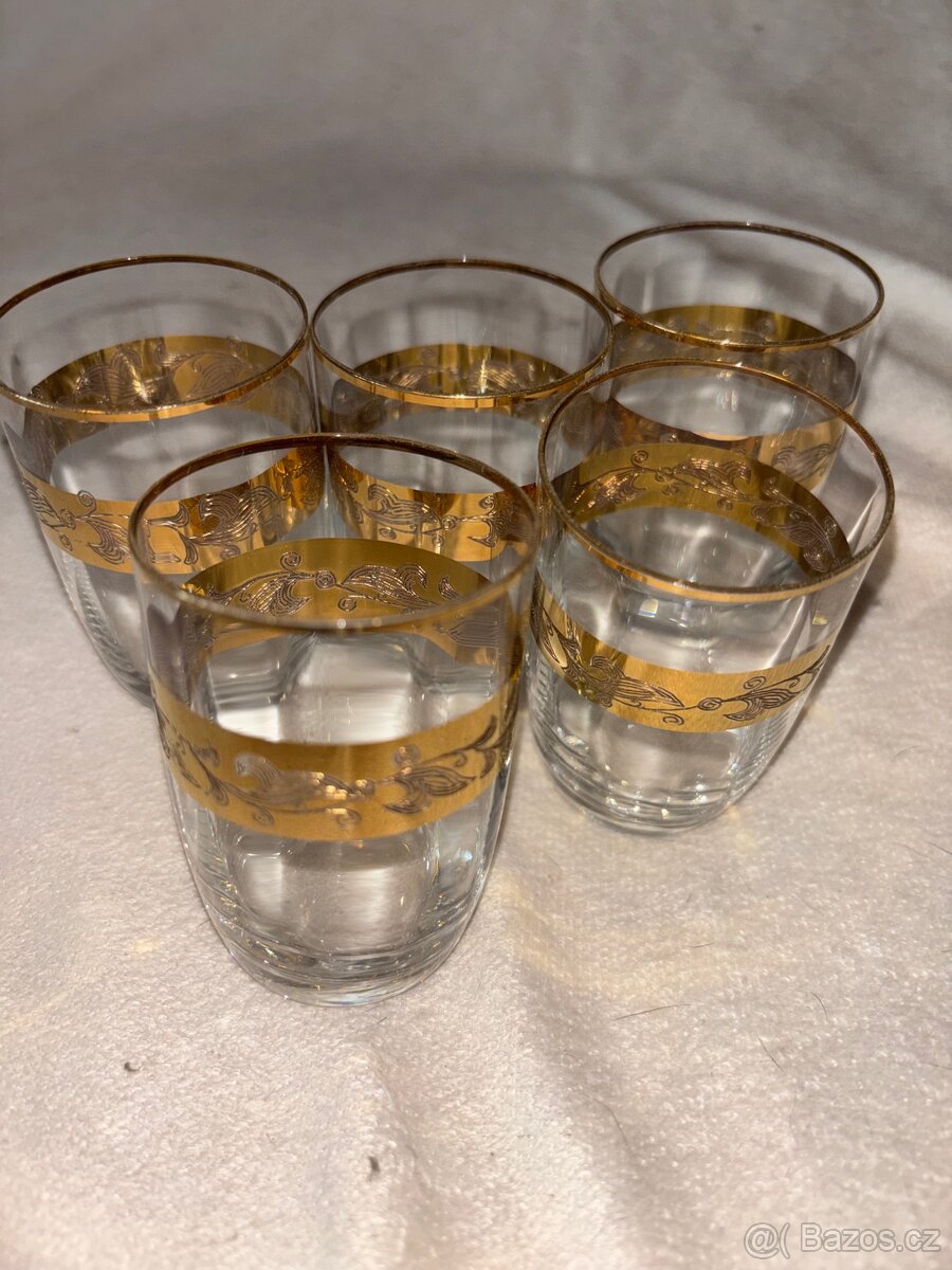 Sada 5 ks retro skleniček - 2