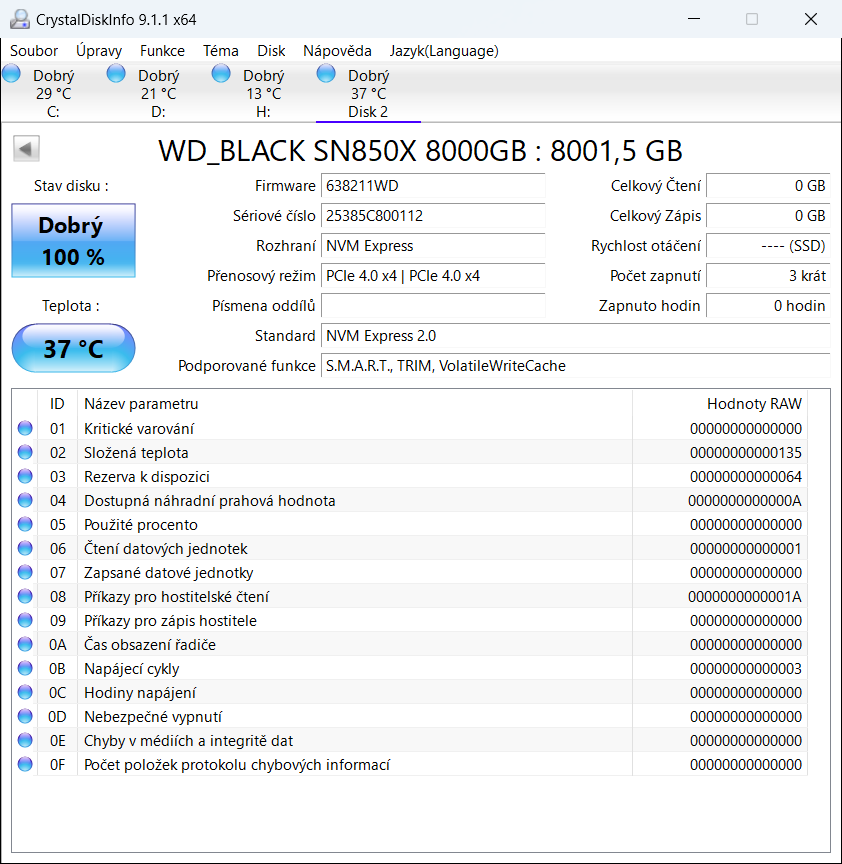 SSD WD Black SN850X 8TB - 2