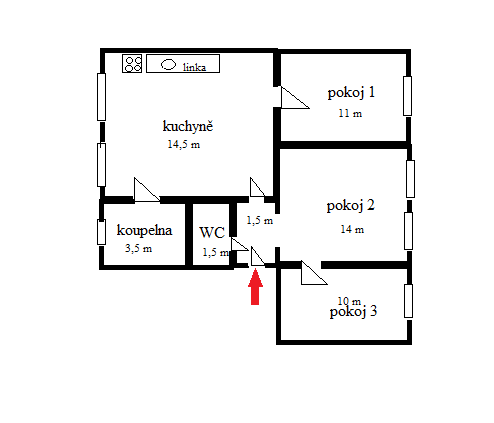 Prodej bytu 3+1,Riegerova ulice, Cheb - 2