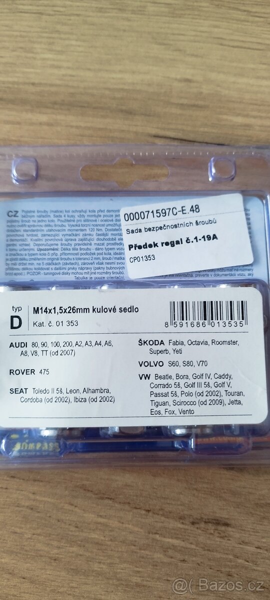 Pojistné šrouby kol - 2