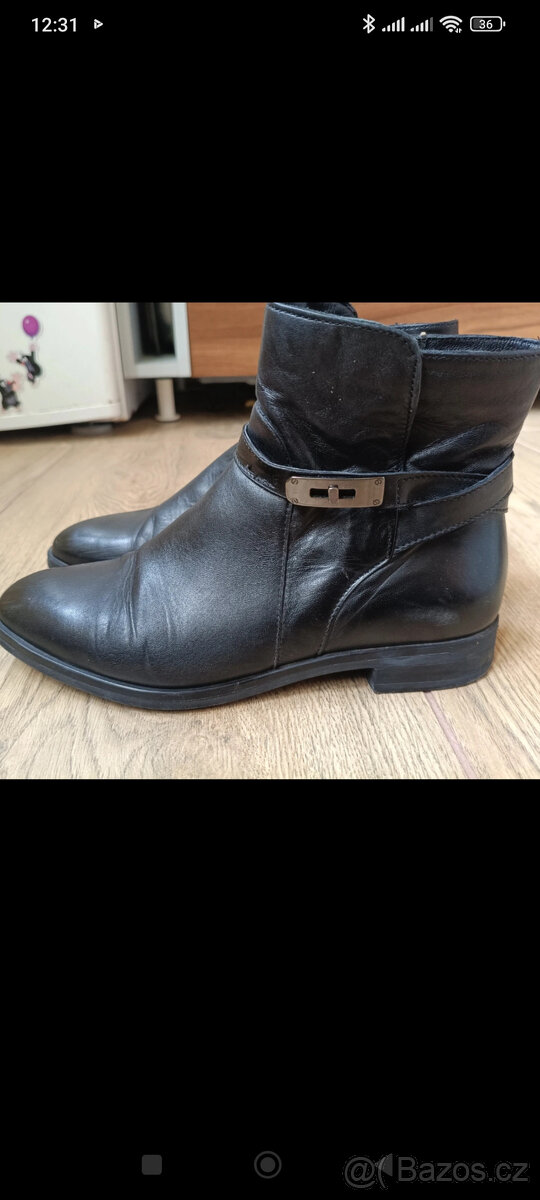 kotníkové kožené boty Baťa 37 - 2