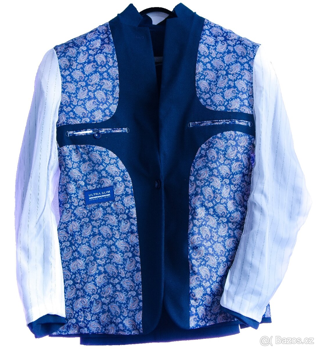 Pánský oblek tmavě modrý italské značky Feratt - 2