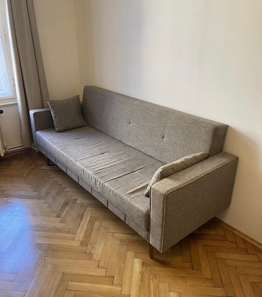 Pohovka hnědá, Rozkládací - 2