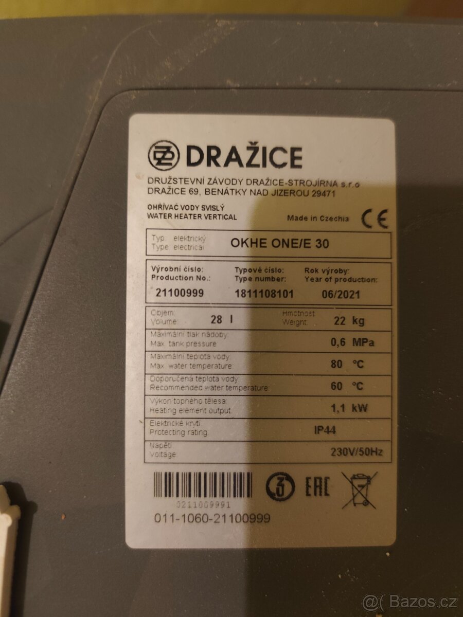 Bojler Dražice OKHE ONE/E 30 - 2