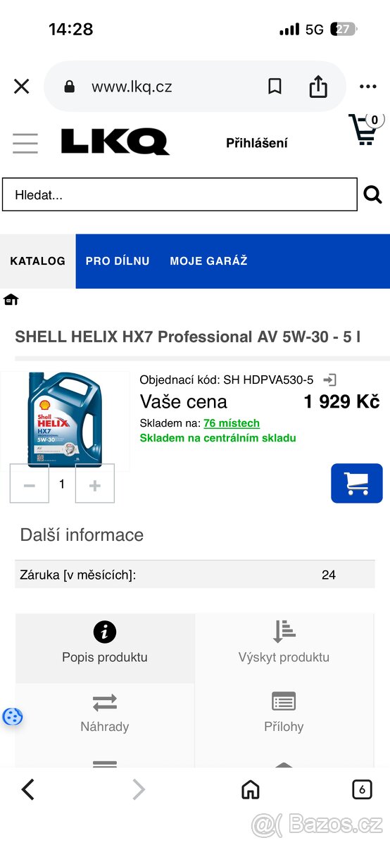 Shell Helix HX7 Professional AV 5W-30 - 2