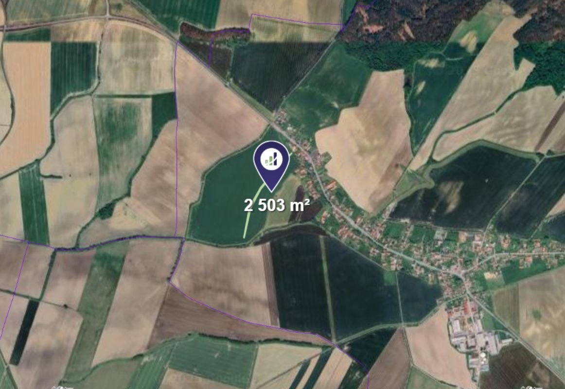 Prodej podílu 1/2 pole 1 252 m², Ostřetín - 2