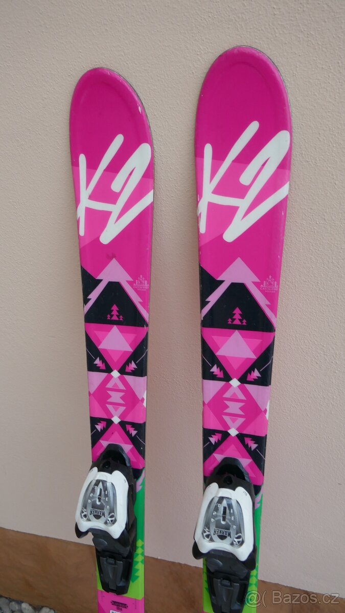 DÍVČÍ DĚTSKÉ LYŽE K2 LUV BUG/VÁZÁNÍ MARKER 4.5 - 2