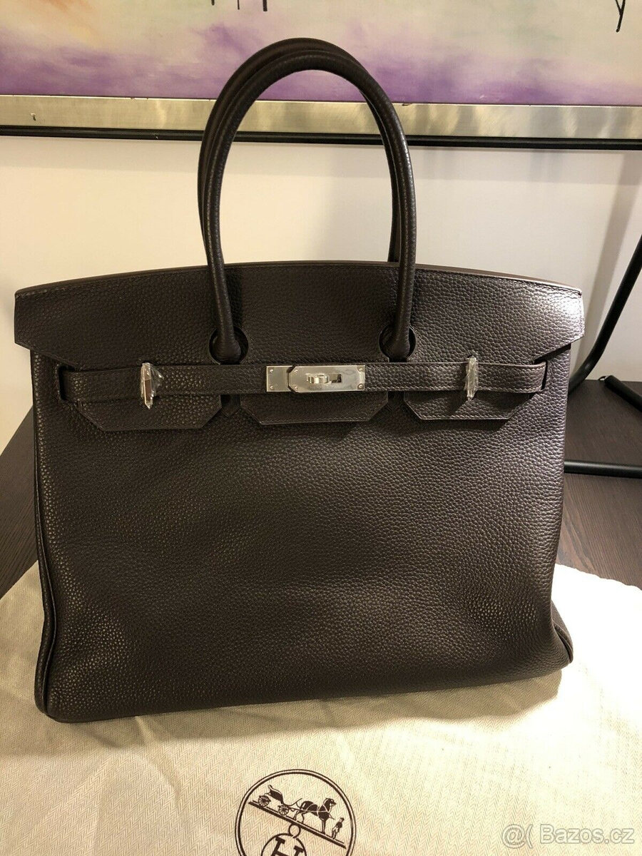 Kabelka Hermes Birkin 35 Togo, hnědá, nenošená - 2