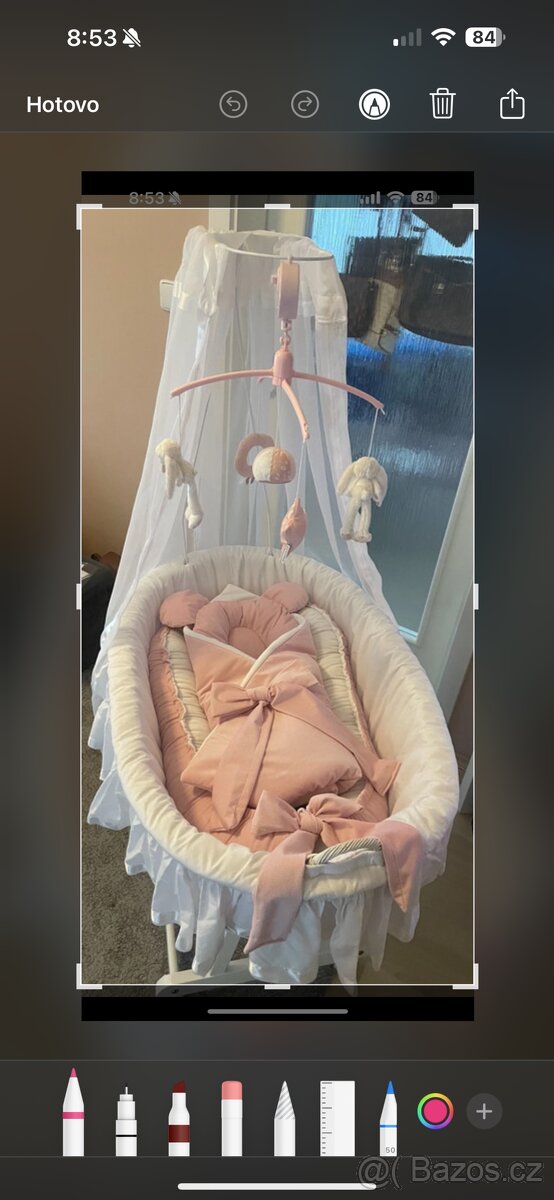 Proutěná postýlka - košík na spaní - 2