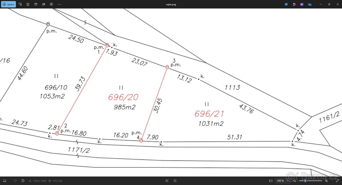 Stavební pozemek u Františkovy Lázně 980 -1050 m2 - 2