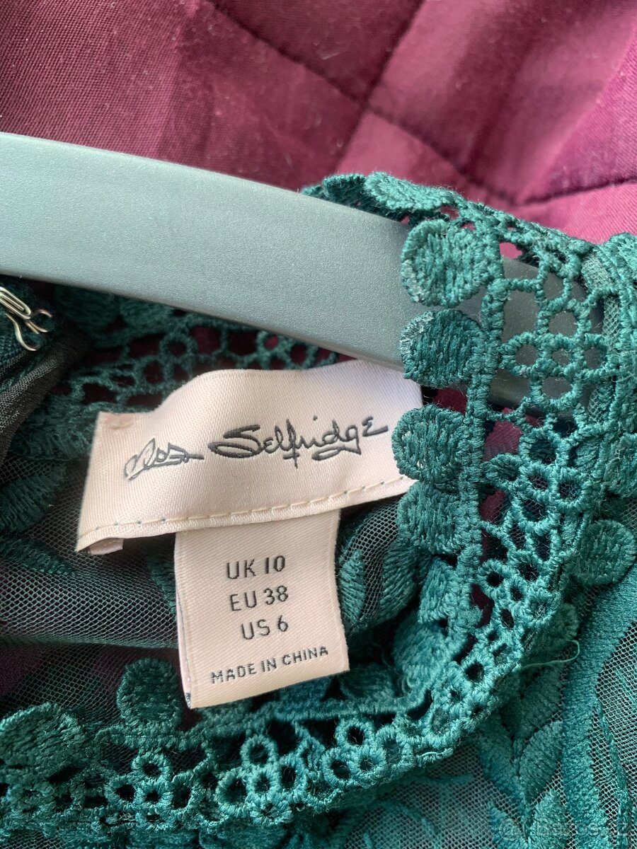 Krajkové šaty - zelené - 2