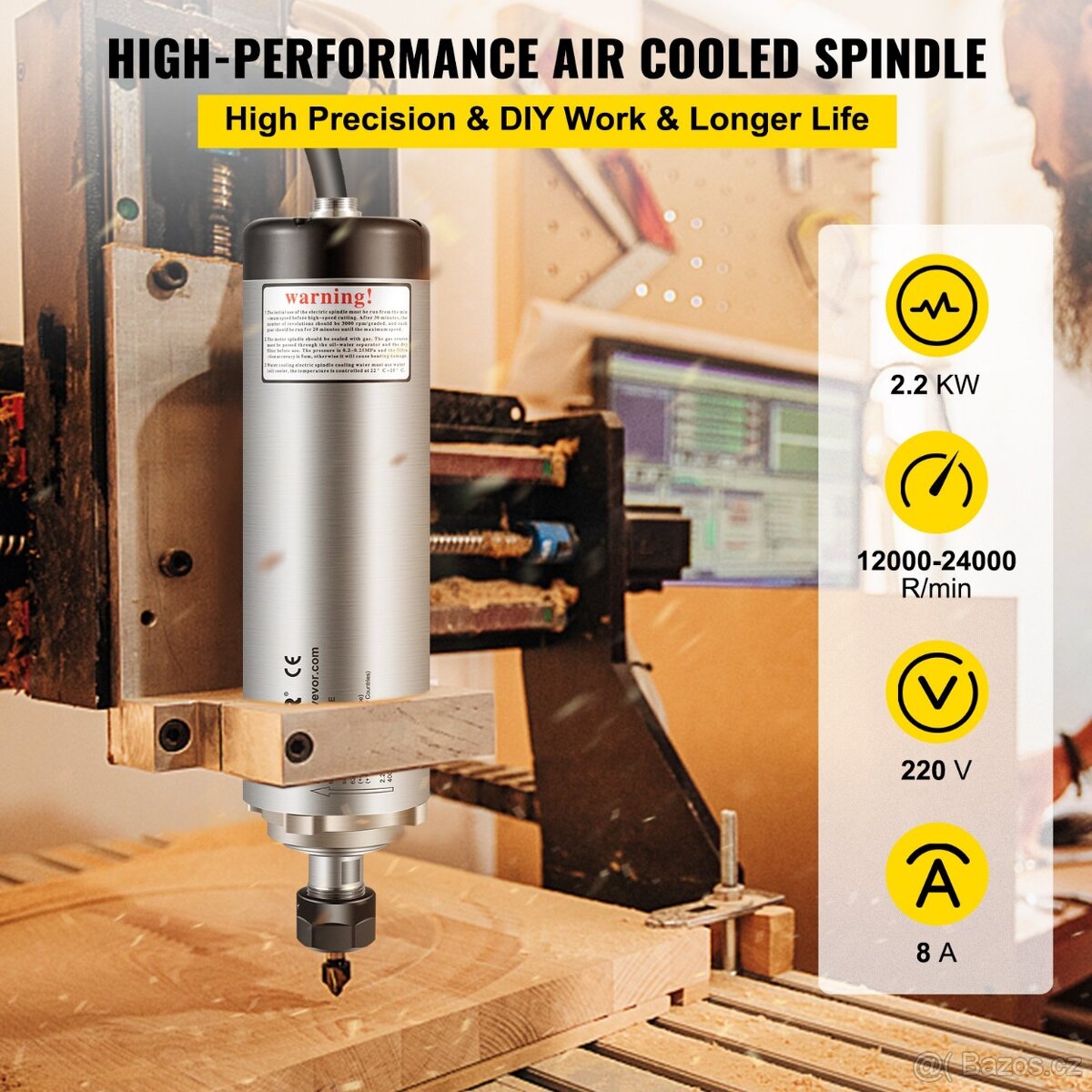 Vřeteno pro CNC frézky 2,2 kW ER20 - 2