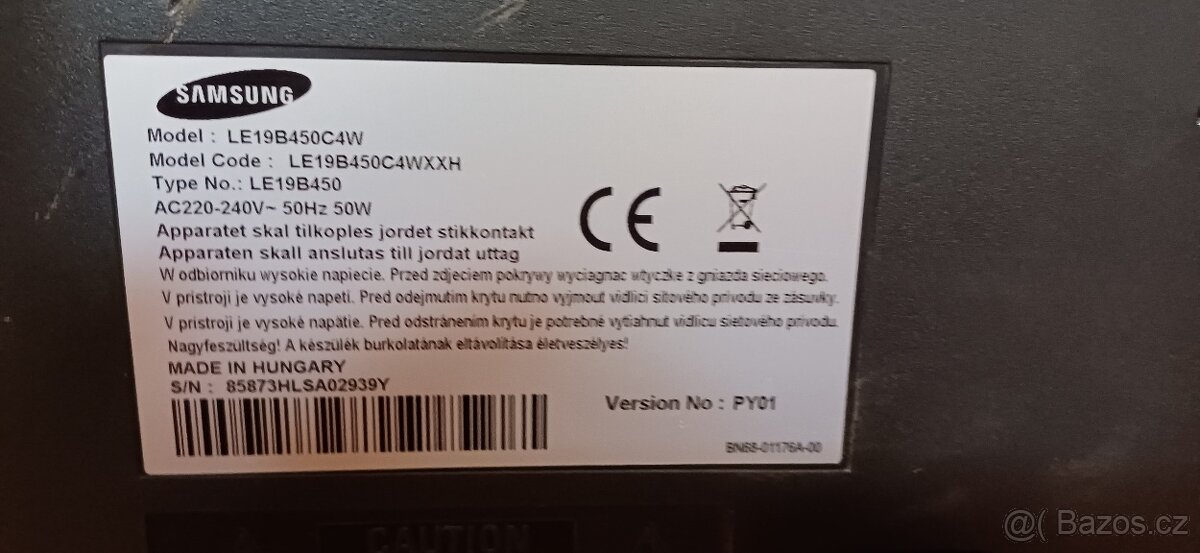 48,3cm TV Samsung LE19B450C4W - 2