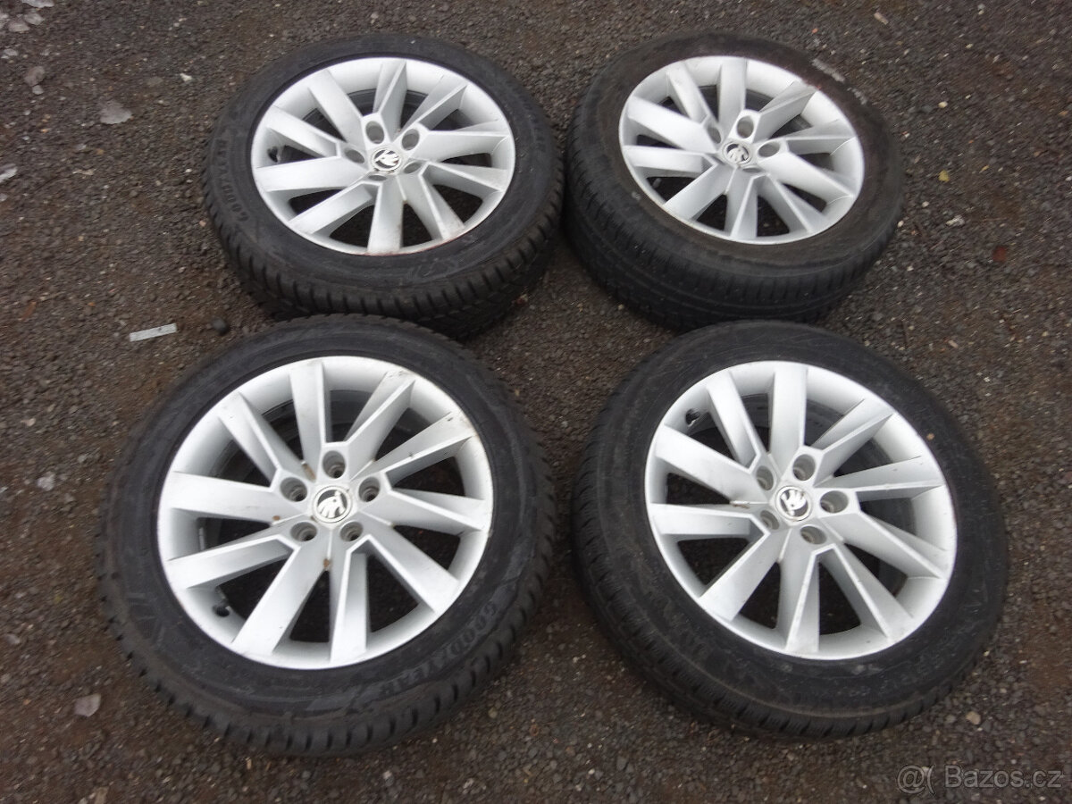 Alu kola Škoda Superb 3 215/55/17 zimní 6mm - 2