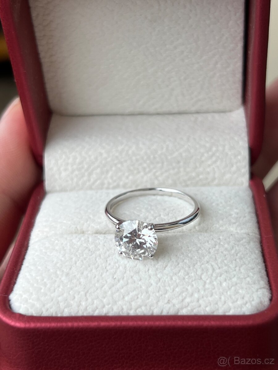 14k Zlatý prsten s 2,07ct diamantem - 2