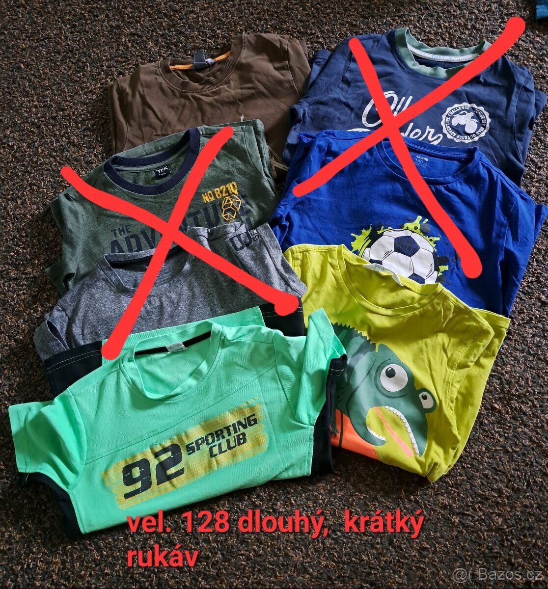 Klučičí tílka a trika vel. 128 - 2