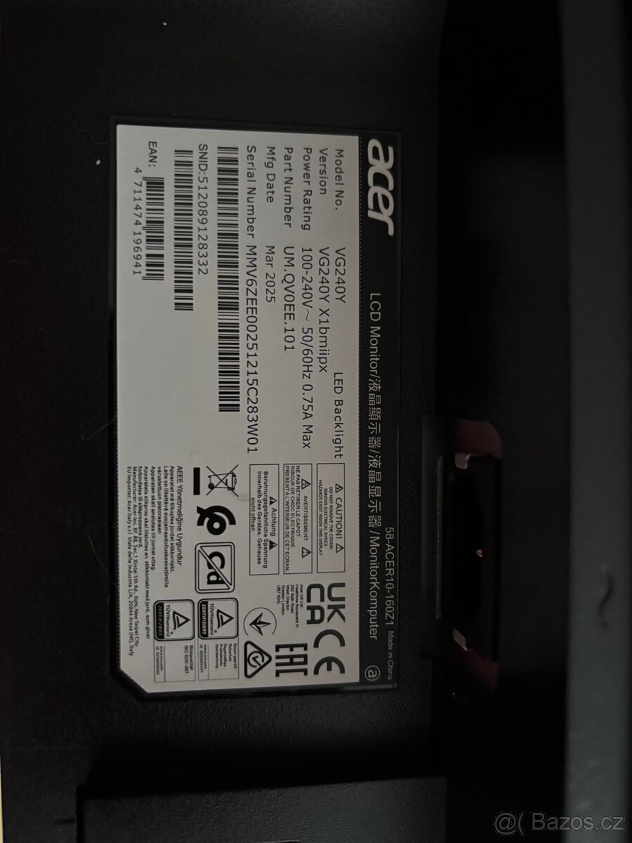 Monitor Acer Nitro VG240Y X1bmiipx 23.8" - 2