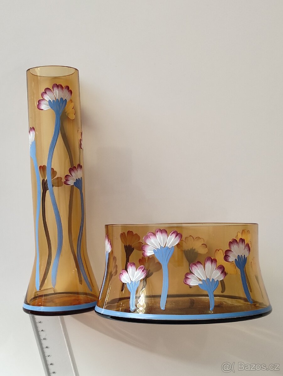 Stará secesní váza a mísa - 2