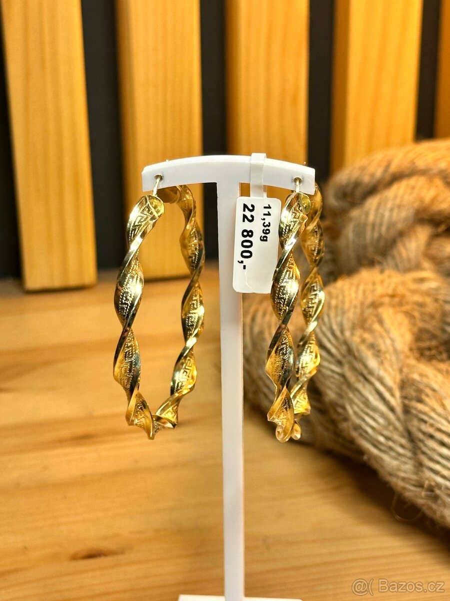 Zlaté náušnice 11,39g - 2