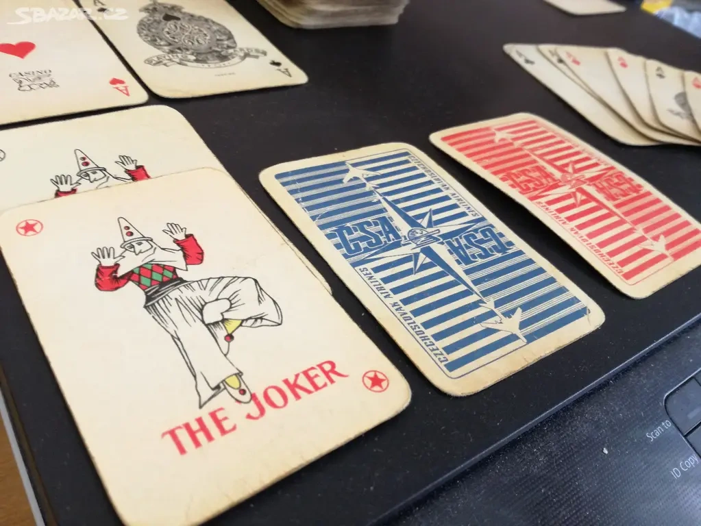 Vzácné retro kanastové karty ČSA - 2