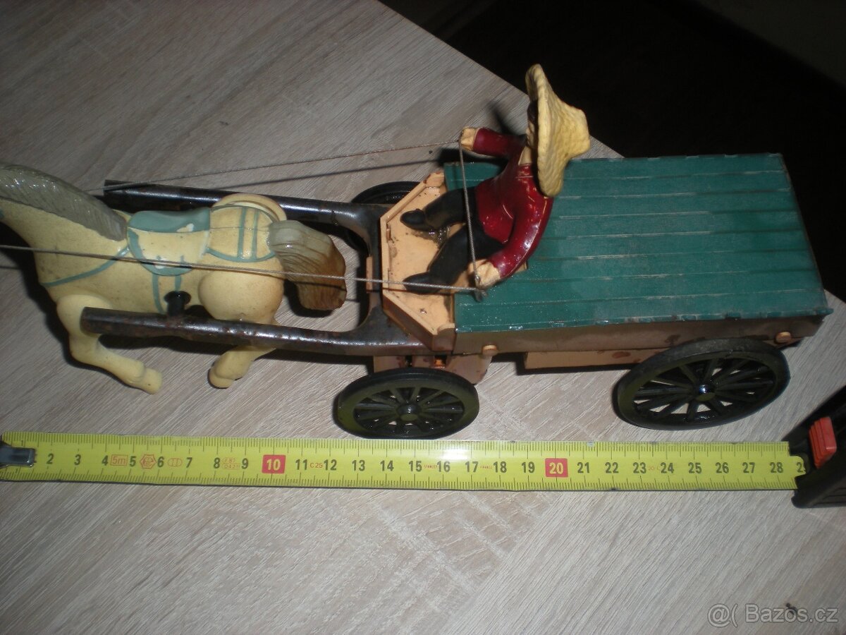 stará hračka, povoz, pvc - 2