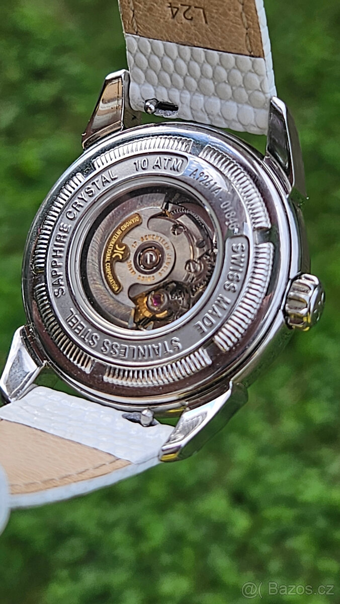 Diamantové automatické dámske hodinky DIC A9261A biele - 2