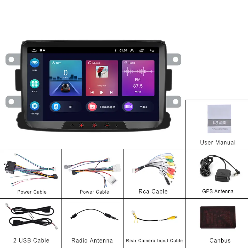 2DIN autoradio Wifi, GPS, Navi pro Duster,Sandero,Logan a Do - 2