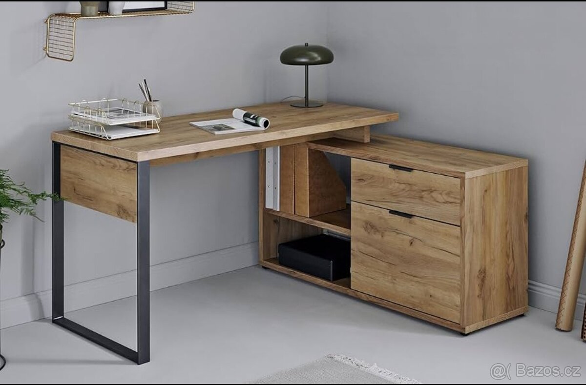 Rohový psací stůl Jahnke LOOP C150 E – nový, zabalený - 2