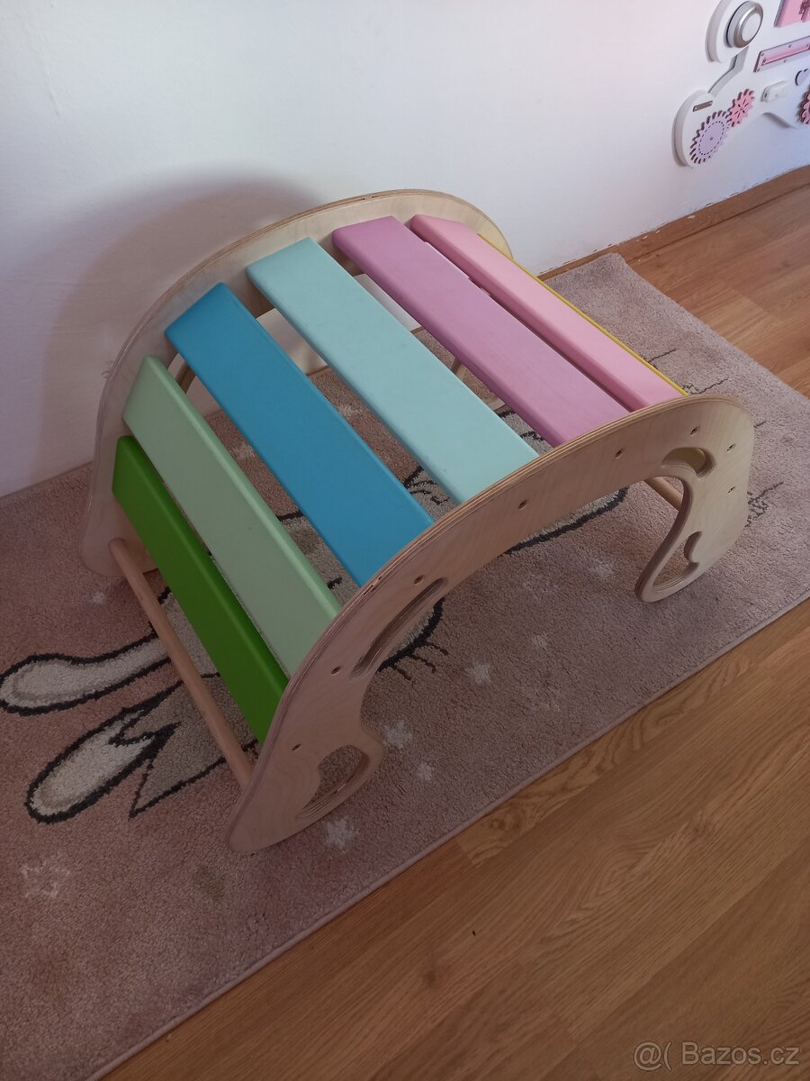 Hinta dřevěná houpačka duha - 2