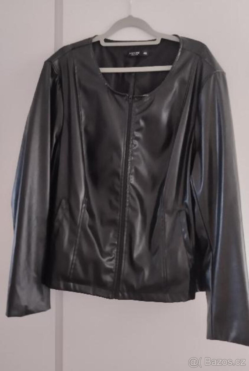 DÁMSKÁ KOŽENKOVÁ BUNDA vel.52/4xl - 2