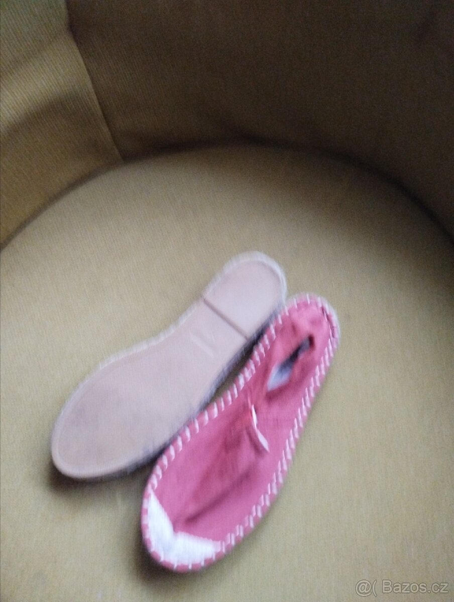 Plátěné espadrilky oranžové 37,nové 4cislo - 2