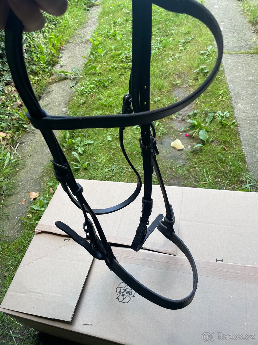 Anglická uzdečka včetně nánosníku vel.Pony - 2