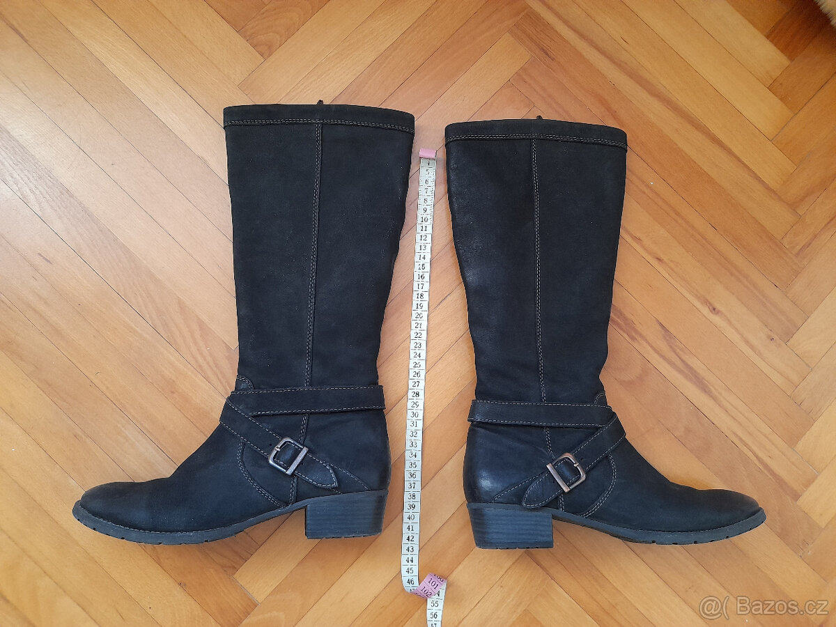 Dámské kožené kozačky, vel. 41 - 2