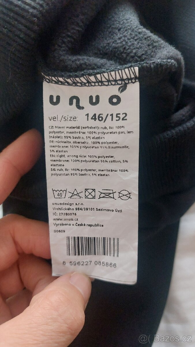 Teple nepromokave kalhoty Unuo vel 146-152 - 2