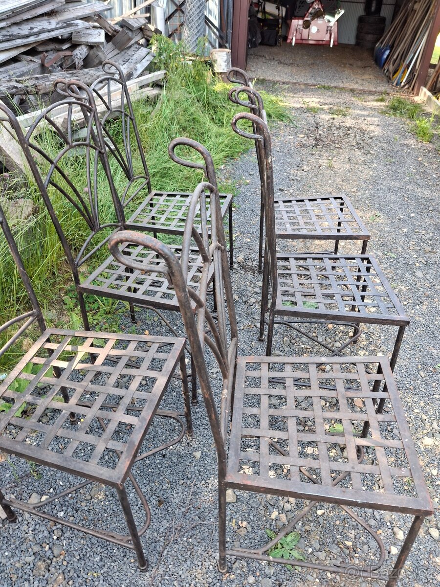 Kovarske zidle ocelove tezke 6x - 2