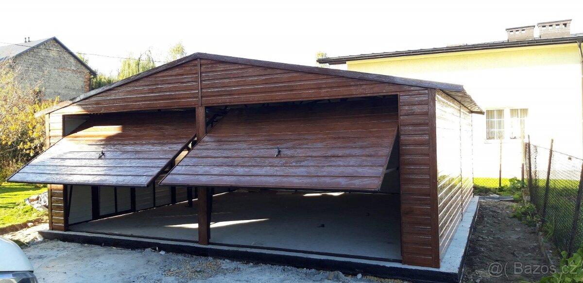 Plechová garáž 7x6m - 2