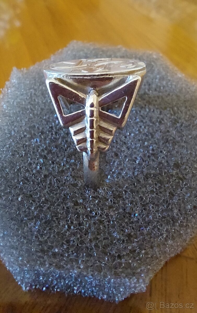 Retro stříbrný prsten - 2