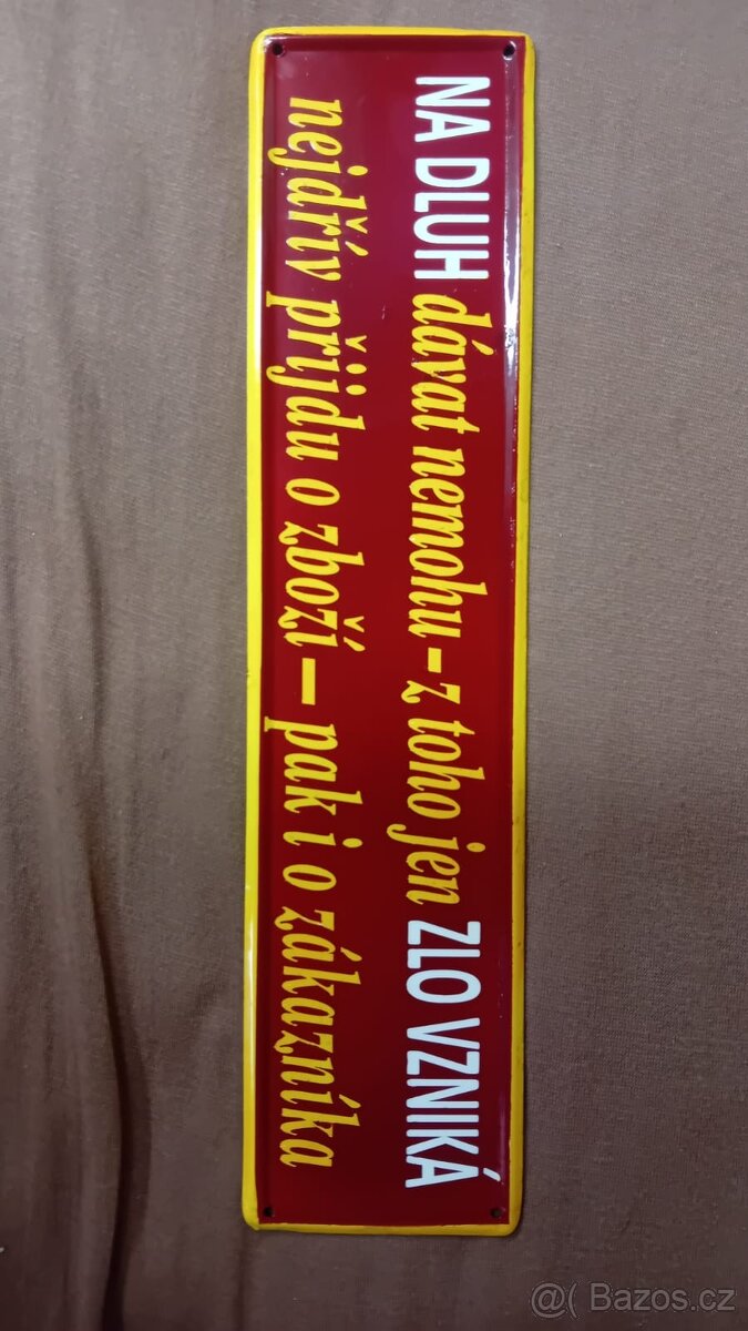 Plechová cedule - 2