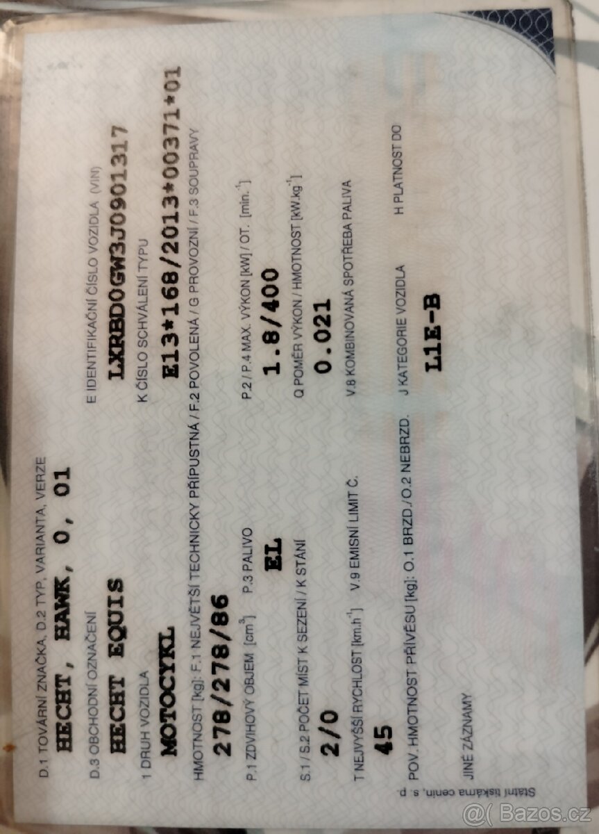 El. Skútr HECHT equis - 2