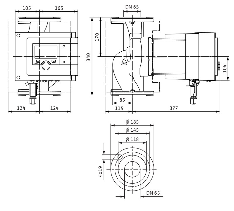 Oběhové čerpadlo WILO STRATOS MAXO 65 - 2