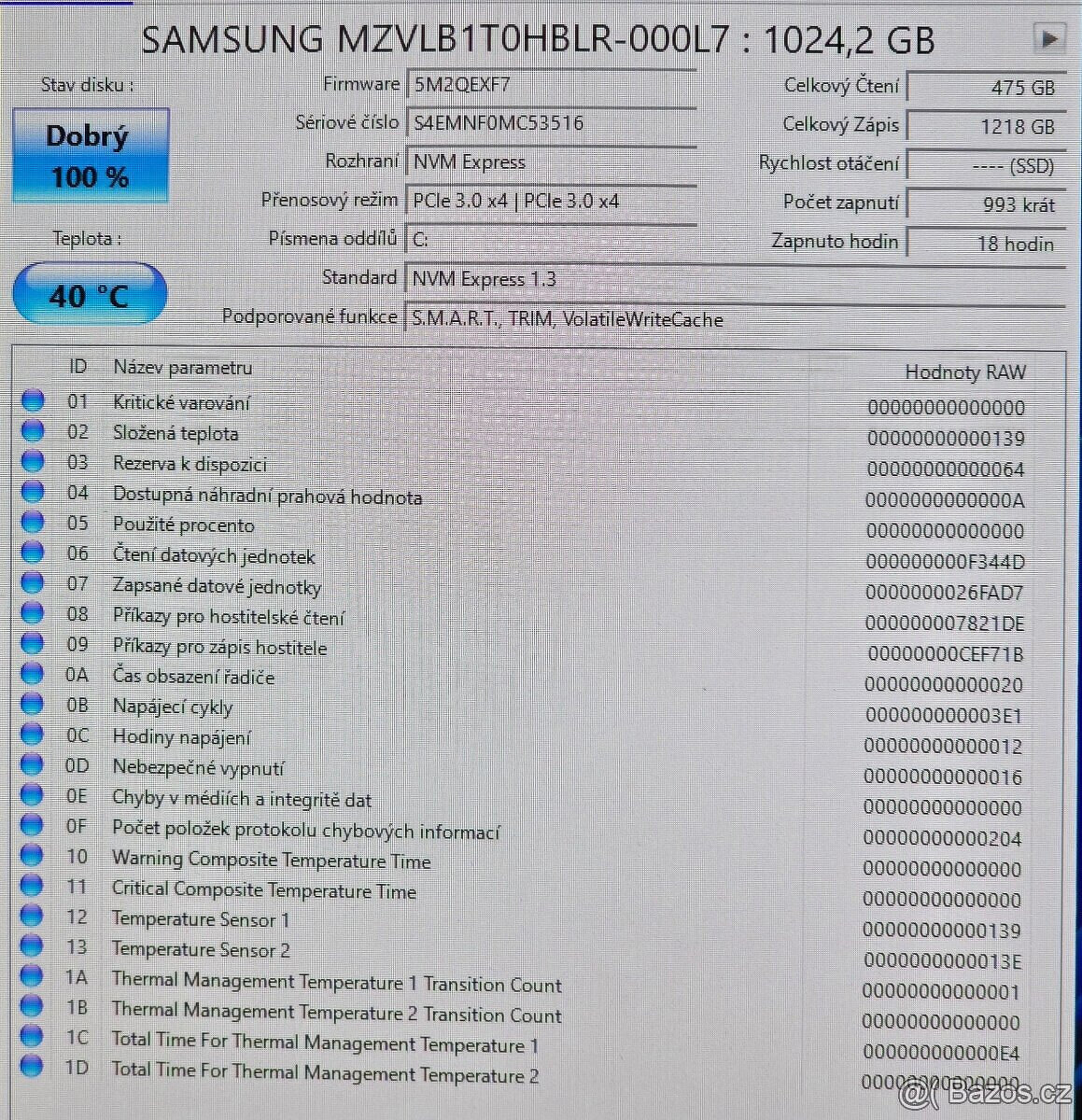 Samsung 1 TB SSD M.2 - 2