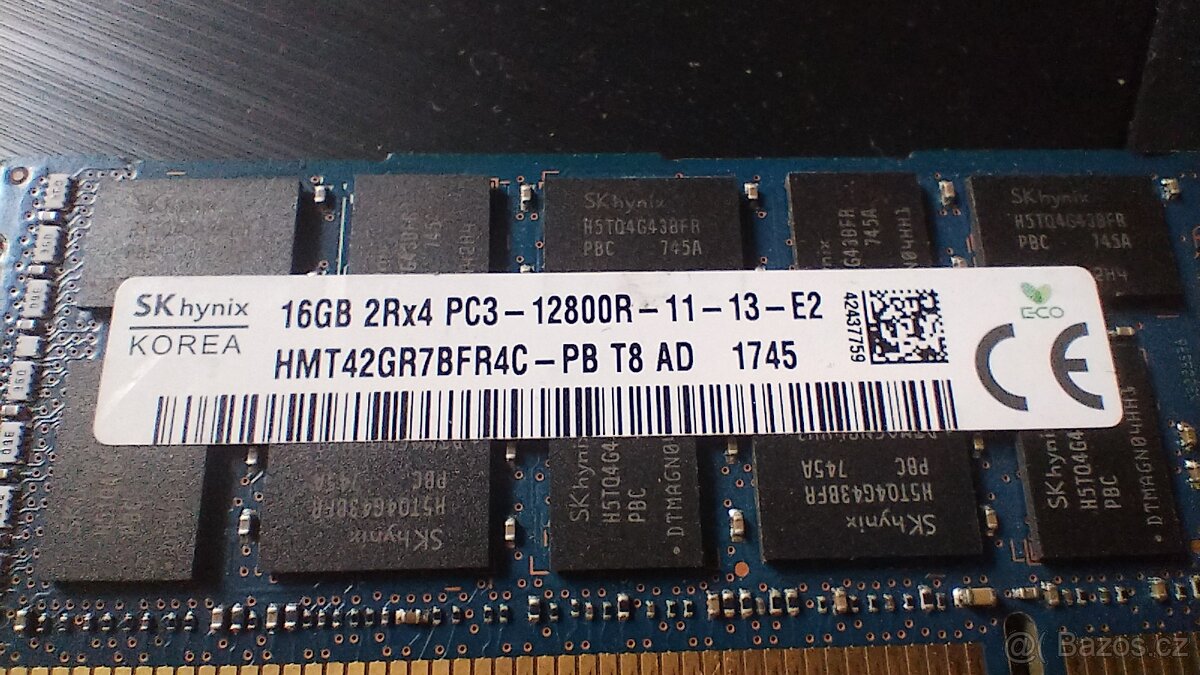 16GB DDR3 ECC Reg Serverová paměť SK Hynix (2ks) - 2