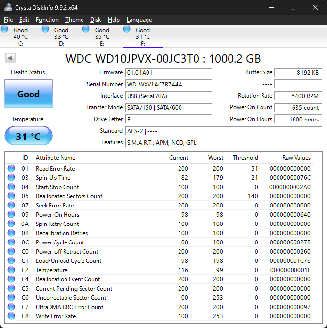 P> HDD 1TB WD Blue 2,5" - 2