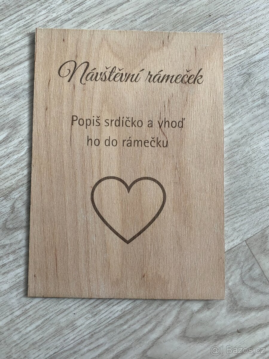 💍 Dřevěná svatební cedulka „Návštěvní rámeček" - 2