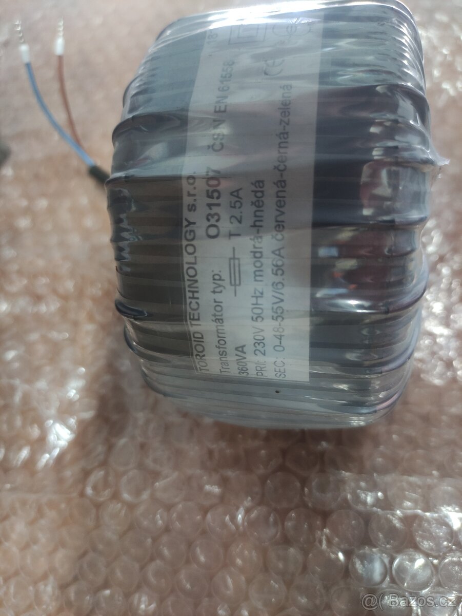 Toroidní transformátor 48,55V 360VA - 2