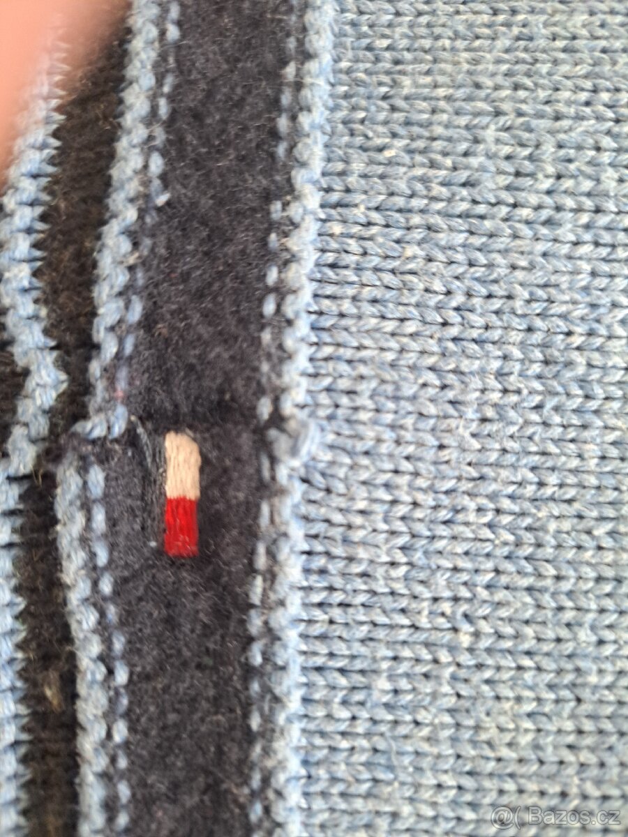 Modrá pletený Tommy Hilfiger svetr - 2