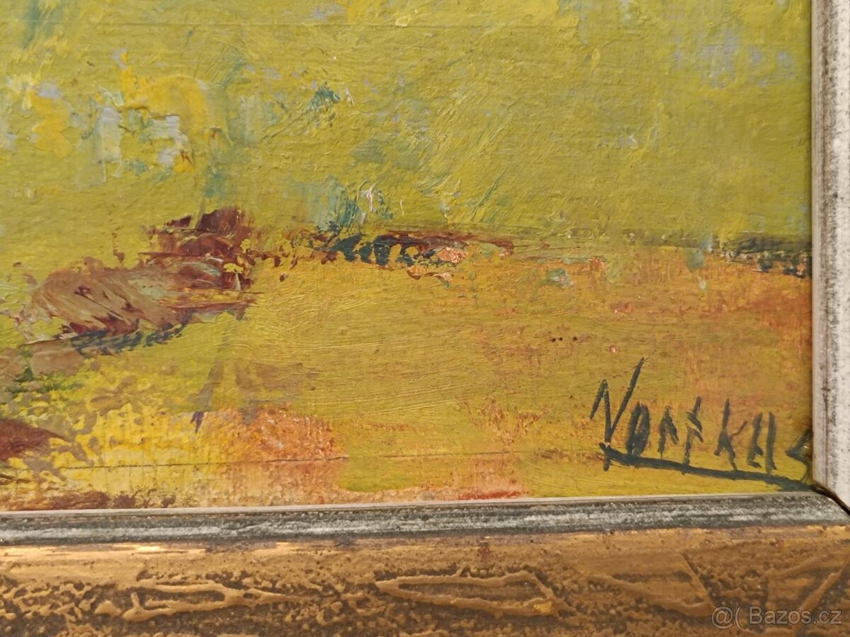 Obraz Jindřichův Hradec, Cihelna, olej 37x40 - 2