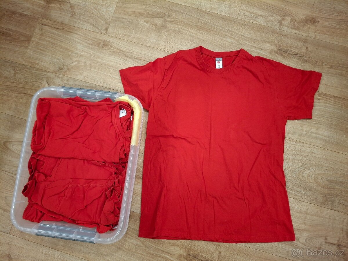 Pánské tričko, barva červená, 16 ks, XXL, 100% bavlna - 2